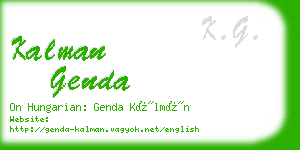 kalman genda business card